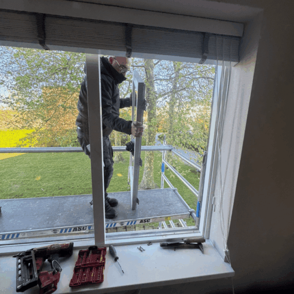 Glas plaatsen